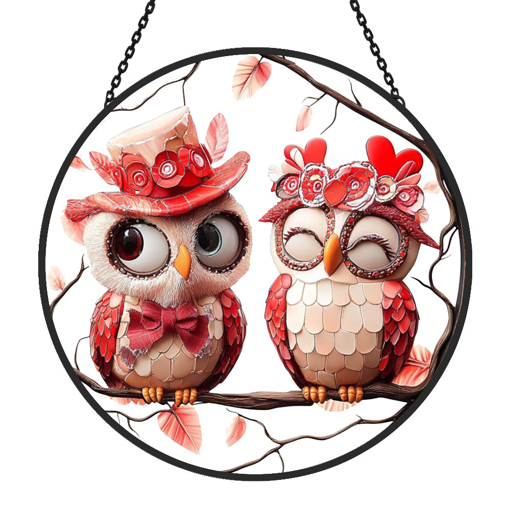 Ein Paar Unzertrennliche Sonnenfänger Gemalte Fensterdekorationen Dekohänger für Fenster