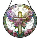 Engelskreuz Sonnenfänger Gemalte Fensterdekorationen Dekohänger für Fenster