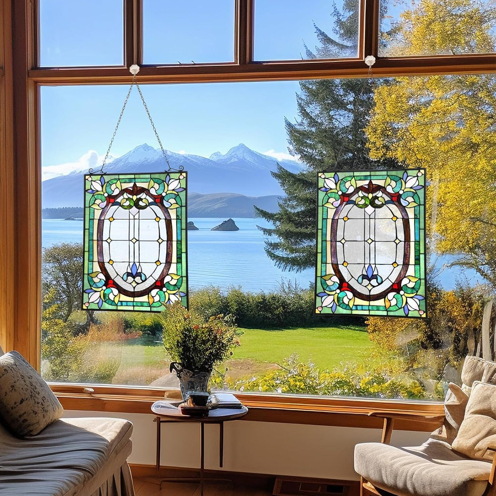 Geometrie Sonnenfänger Gemalte Fensterdekorationen Dekohänger für Fenster