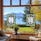 Geometrie Sonnenfänger Gemalte Fensterdekorationen Dekohänger für Fenster