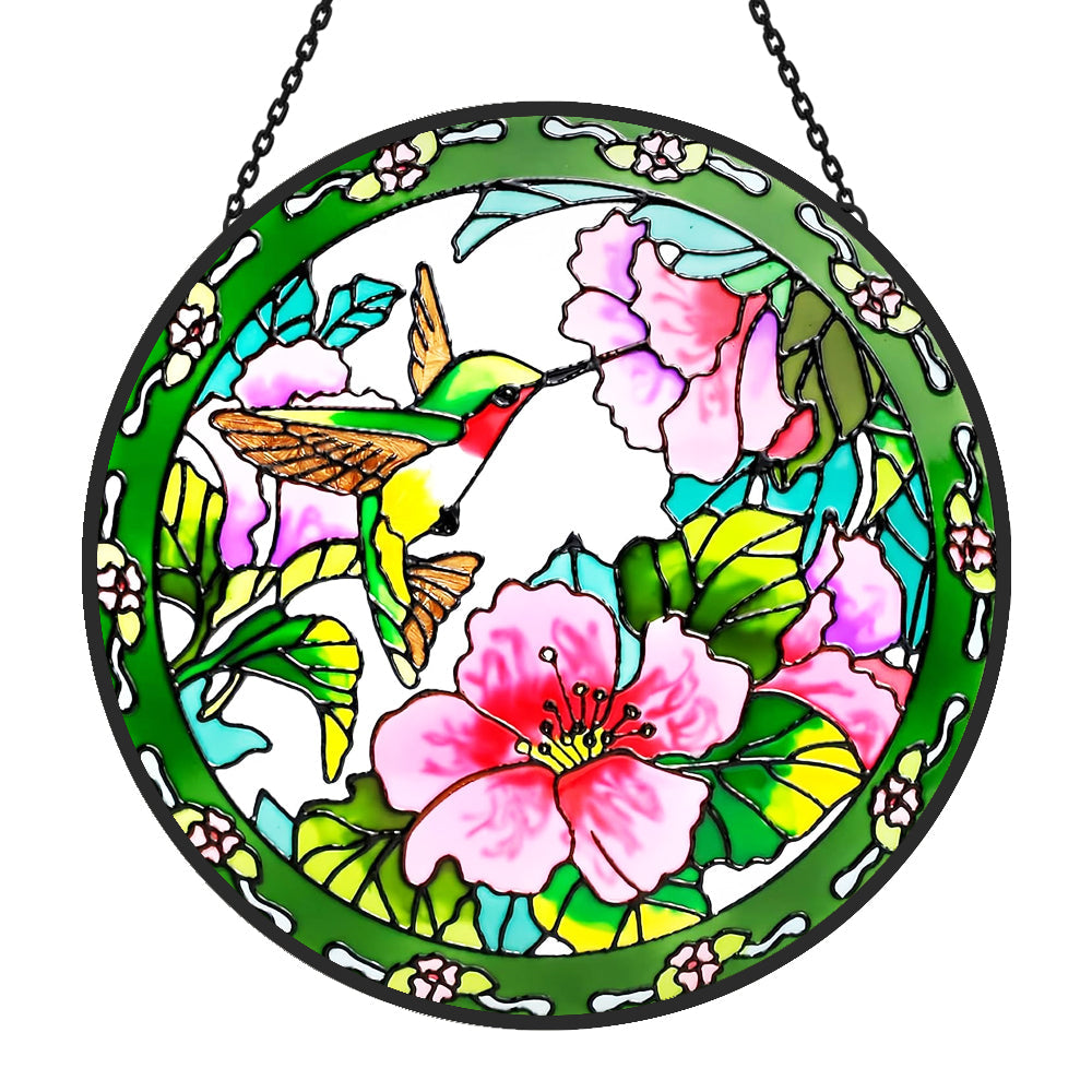 Kolibri Sonnenfänger Gemalte Fensterdekorationen Dekohänger für Fenster