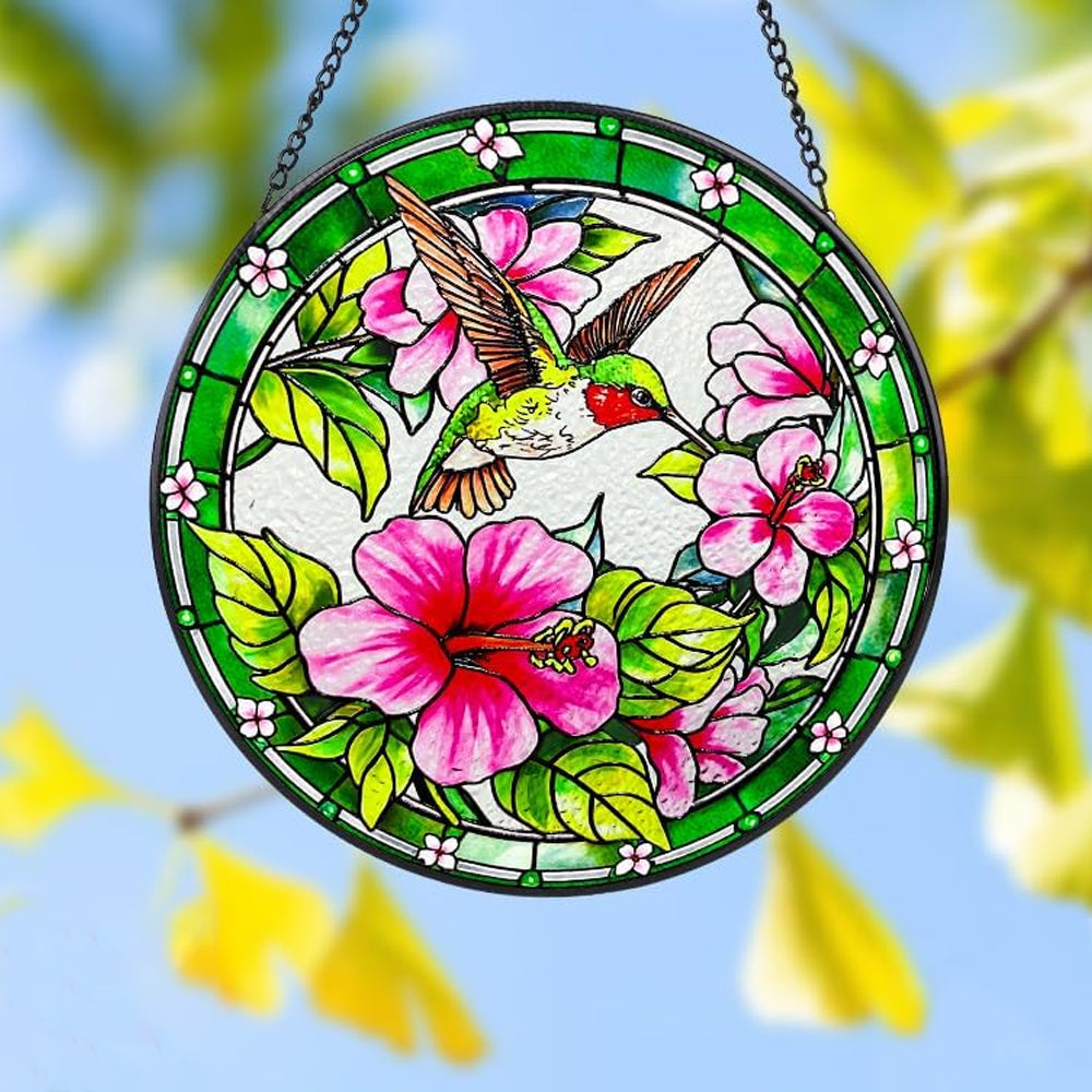 Kolibri Sonnenfänger Gemalte Fensterdekorationen Dekohänger für Fenster