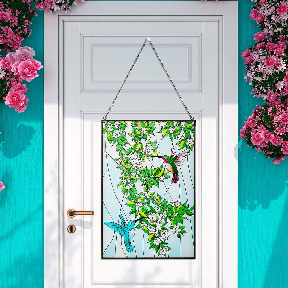 Kolibri Sonnenfänger Gemalte Fensterdekorationen Dekohänger für Fenster