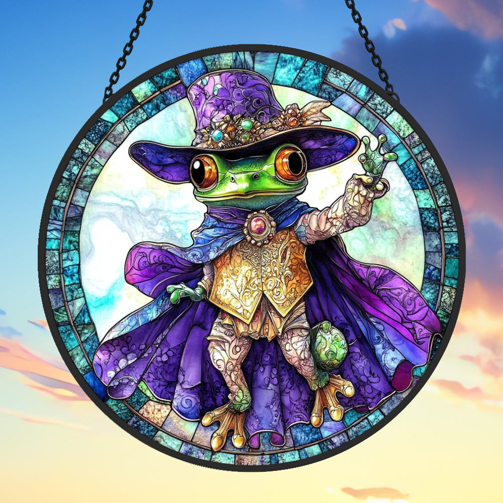 Laubfrosch Sonnenfänger Gemalte Fensterdekorationen Dekohänger für Fenster