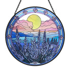 Lavendel und Berge Sonnenfänger Gemalte Fensterdekorationen Dekohänger für Fenster