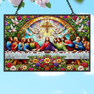 Letztes Abendmahl Sonnenfänger Gemalte Fensterdekorationen Dekohänger für Fenster