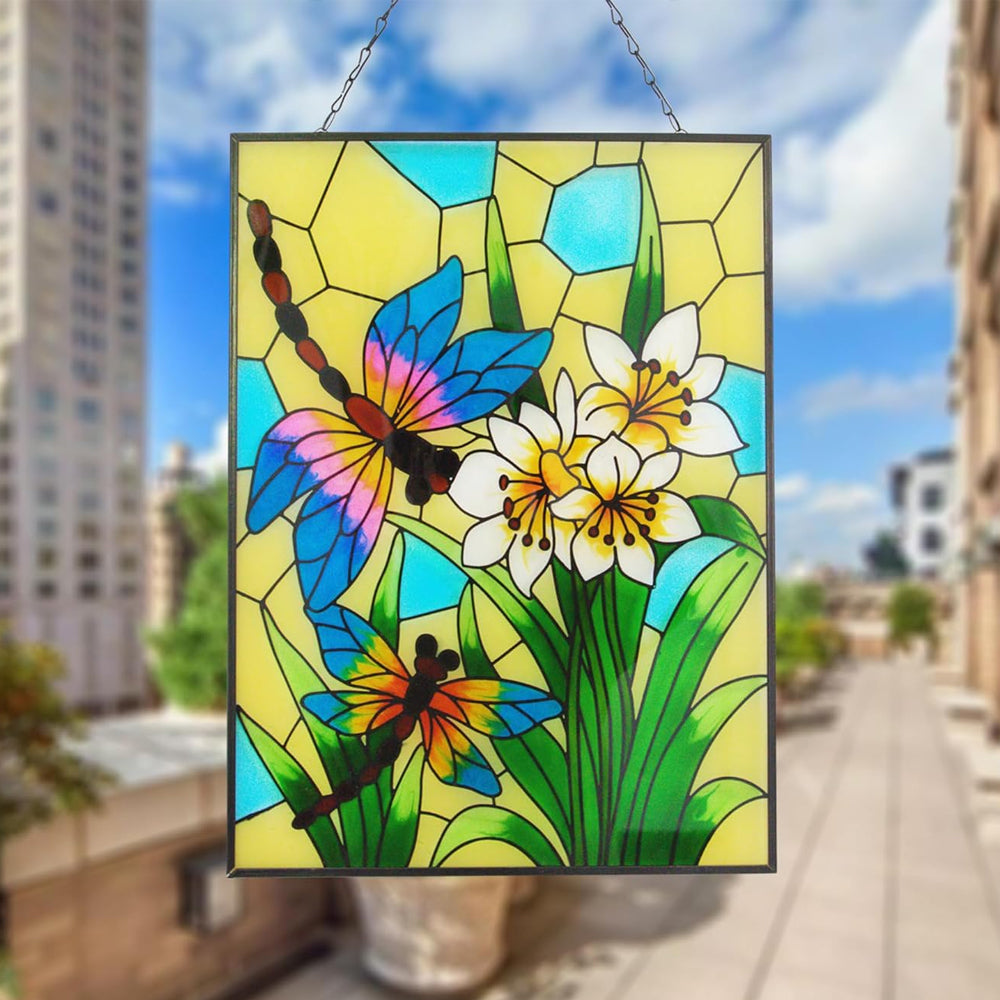 Libelle Sonnenfänger Gemalte Fensterdekorationen Dekohänger für Fenster