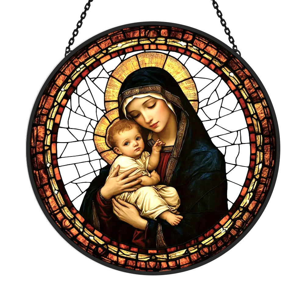 Maria Sonnenfänger Gemalte Fensterdekorationen Dekohänger für Fenster