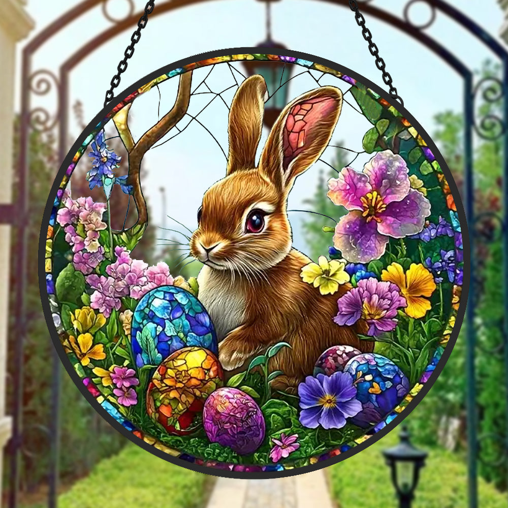 Osterhäschen Sonnenfänger Gemalte Fensterdekorationen Dekohänger für Fenster