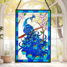 Pfau Sonnenfänger Gemalte Fensterdekorationen Dekohänger für Fenster