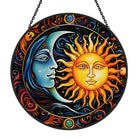 Sonne und Mond Sonnenfänger Gemalte Fensterdekorationen hängendes Fensterdekor