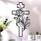 Gott Metall Zeichen Dekoration Metall Kreuz Rose Blume Kreuz Zeichen