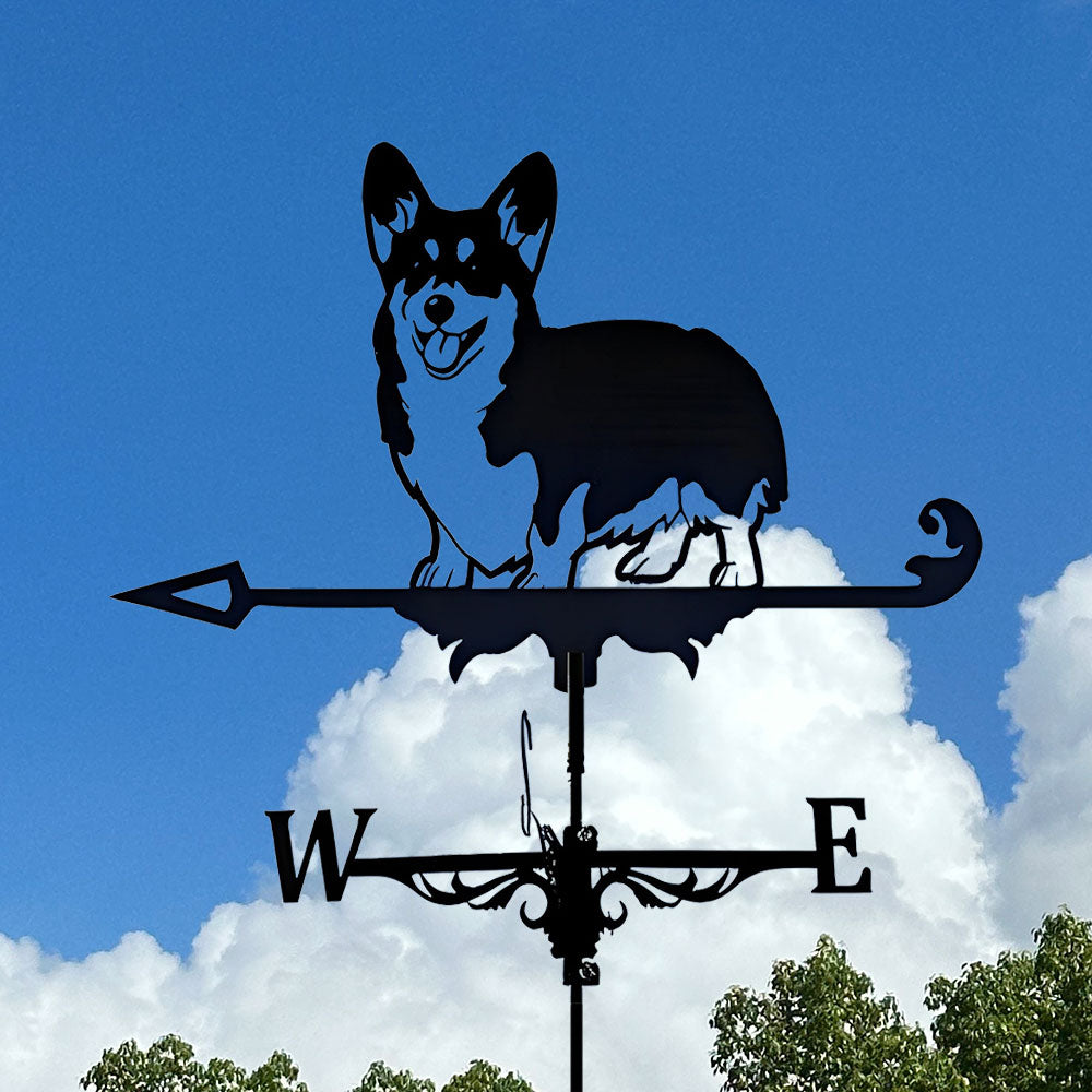 Corgi Edelstahl Wetterfahne