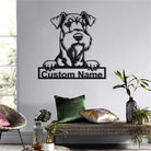 Personalisiert Airedale Terrier Hund Metall Schild Kunst