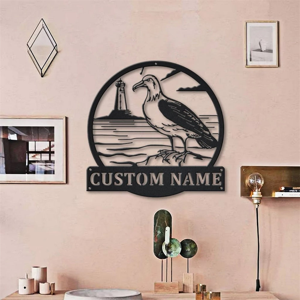 Albatros Vogel Metall Kunst Personalisiert Metall Name Schild