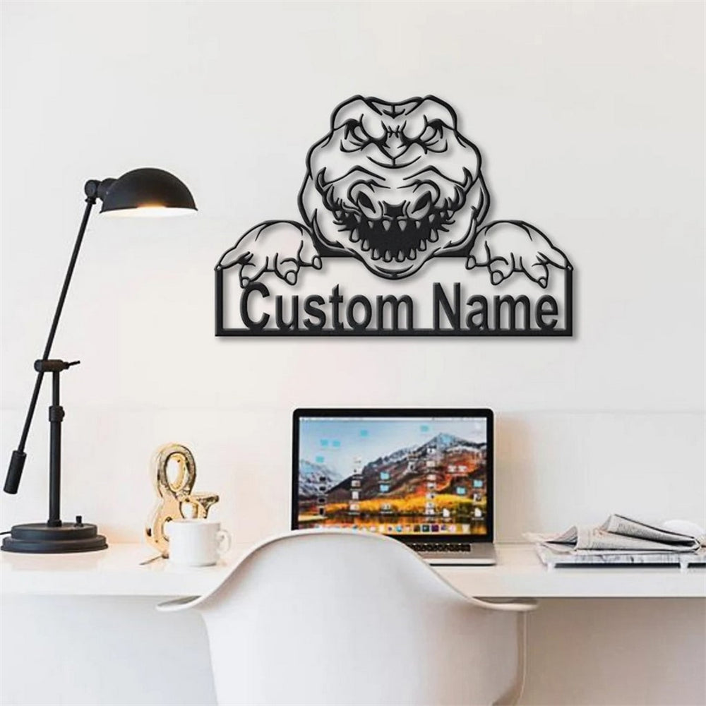 Alligator Metall Kunst Personalisiert Metall Name Schild