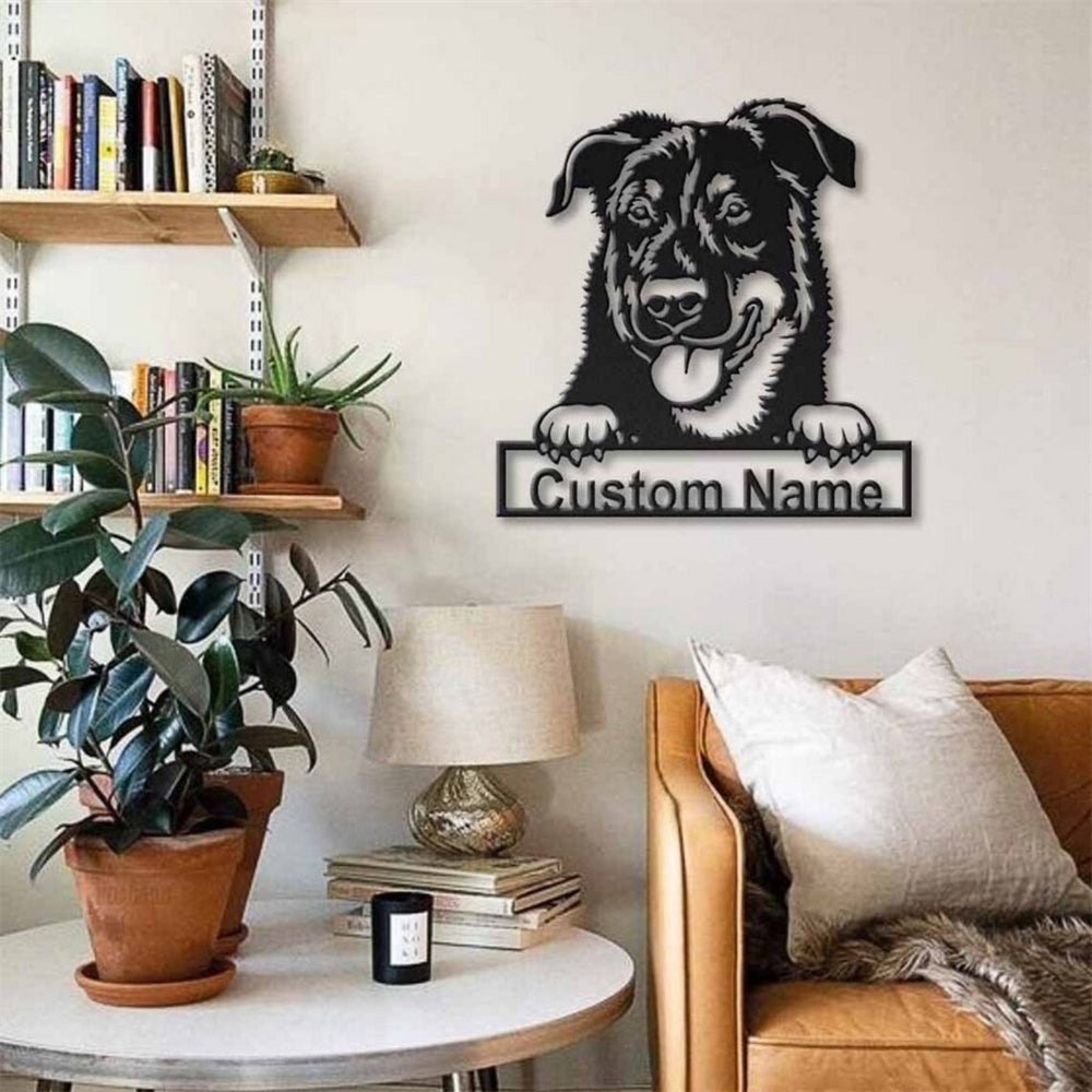 Beauceron Hund Metall Kunst Personalisiert Metall Name Schild