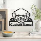 Bichon Frise Hund Metall Kunst Personalisiert Metall Name Schild