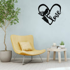 Vogel Liebe Herzform Metall Wanddekoration