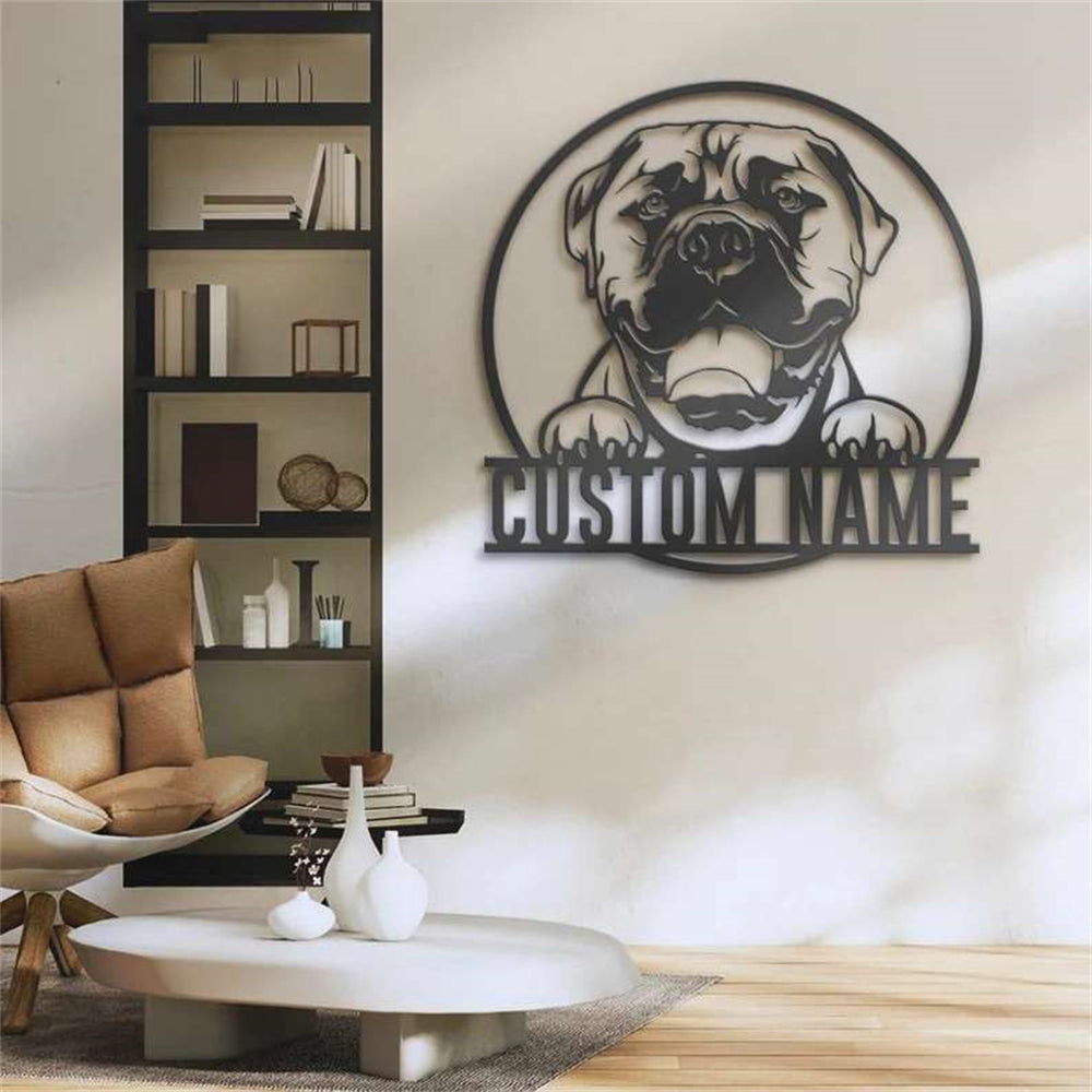 Bullmastiffs Metall Wandkunst Hundeliebhaber Personalisiert Metall Schild