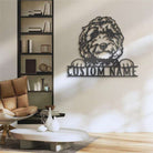 Individuell Golden Doodle Metall Wandkunst Personalisiert Labradoodle Name Schild