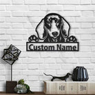 Dackel Hund Metall Wandkunst Hundeliebhaber Personalisiert Metall Schild