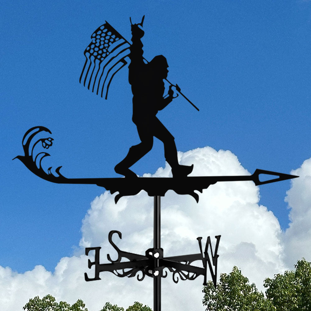 Flagge Bigfoot Edelstahl Wetterfahne