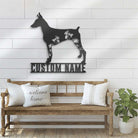Blumen Dobermann Pinscher Personalisierte Metall Schilder