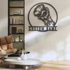 Lustiger Schielender Strauß Metall Wandkunst Personalisiert Metall Name Schild