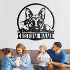 Deutscher Schäferhund Metall Wandkunst Hundeliebhaber Personalisiert Metall Schild