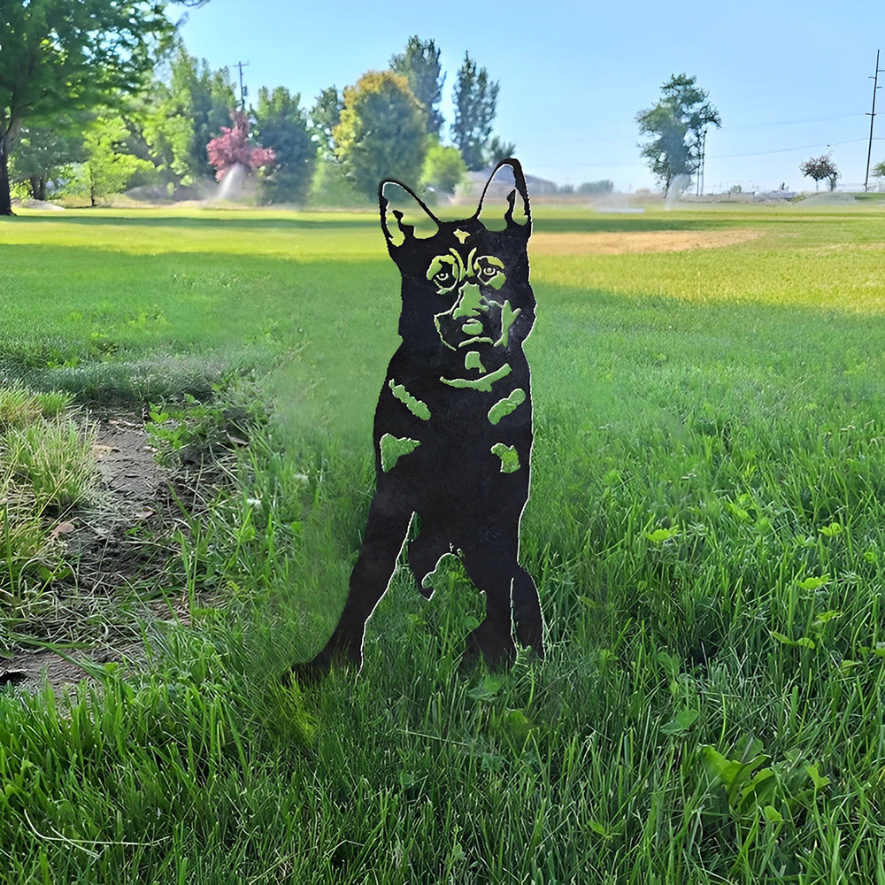 German Shepherd Metal Silhouette