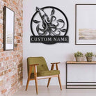 Riesenkalmar Metall Kunst Personalisiert Metall Name Schild