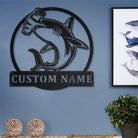 Hammerhai Metall Kunst Personalisiert Metall Name Schild