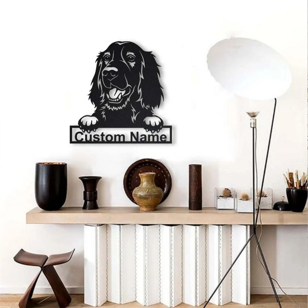 Irischer Setter Hund Metall Kunst Personalisiert Metall Name Schild