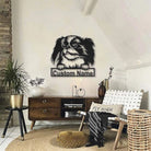 Japanische Chin Hund Metall Kunst Personalisiert Metall Name Schild