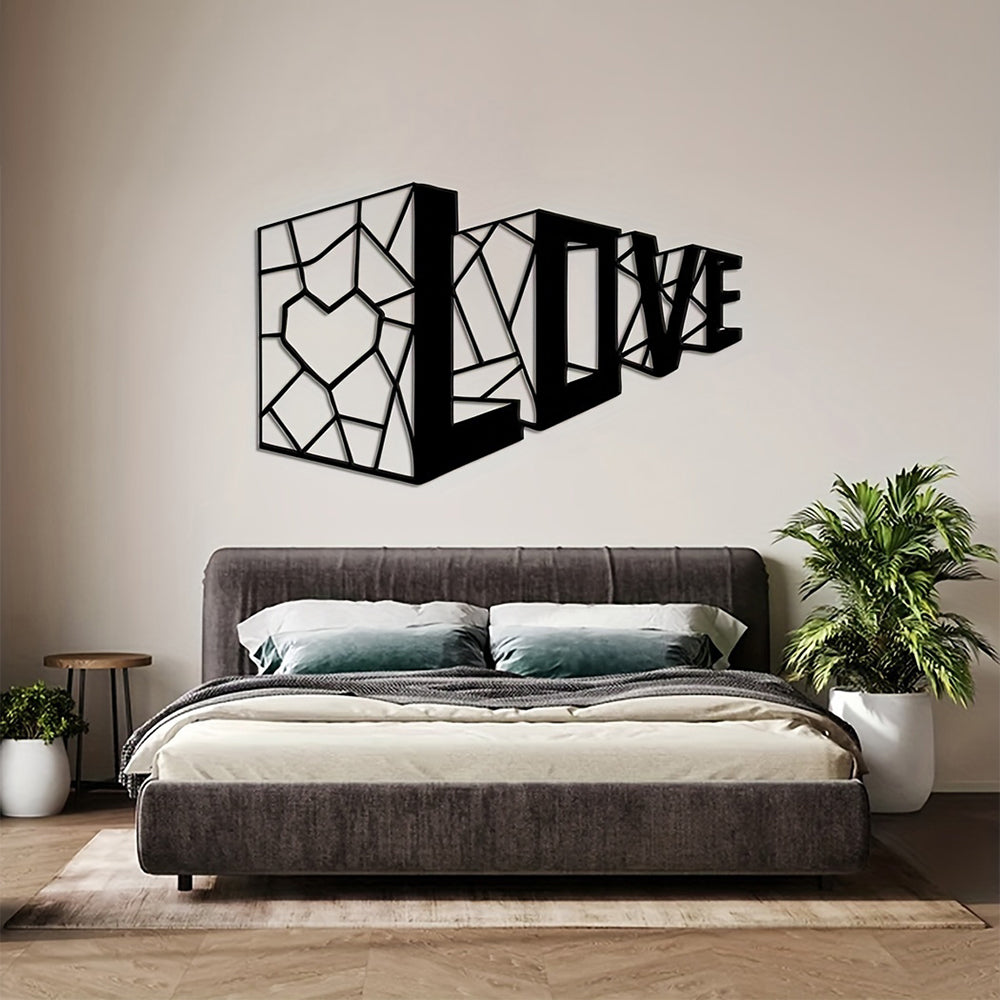 3D Liebe Metall Wanddekoration