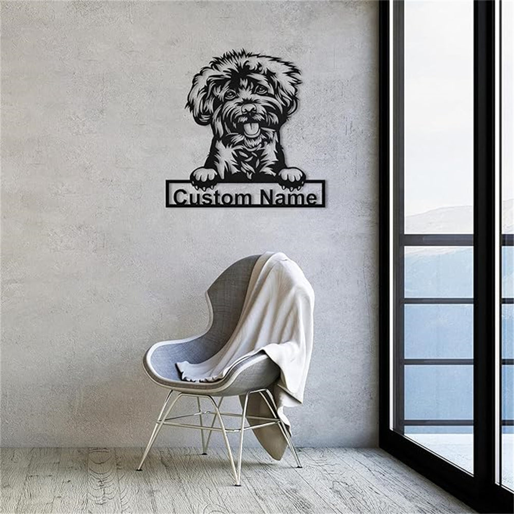 Personalisiert Labradoodle Hund Metall Schild Kunst