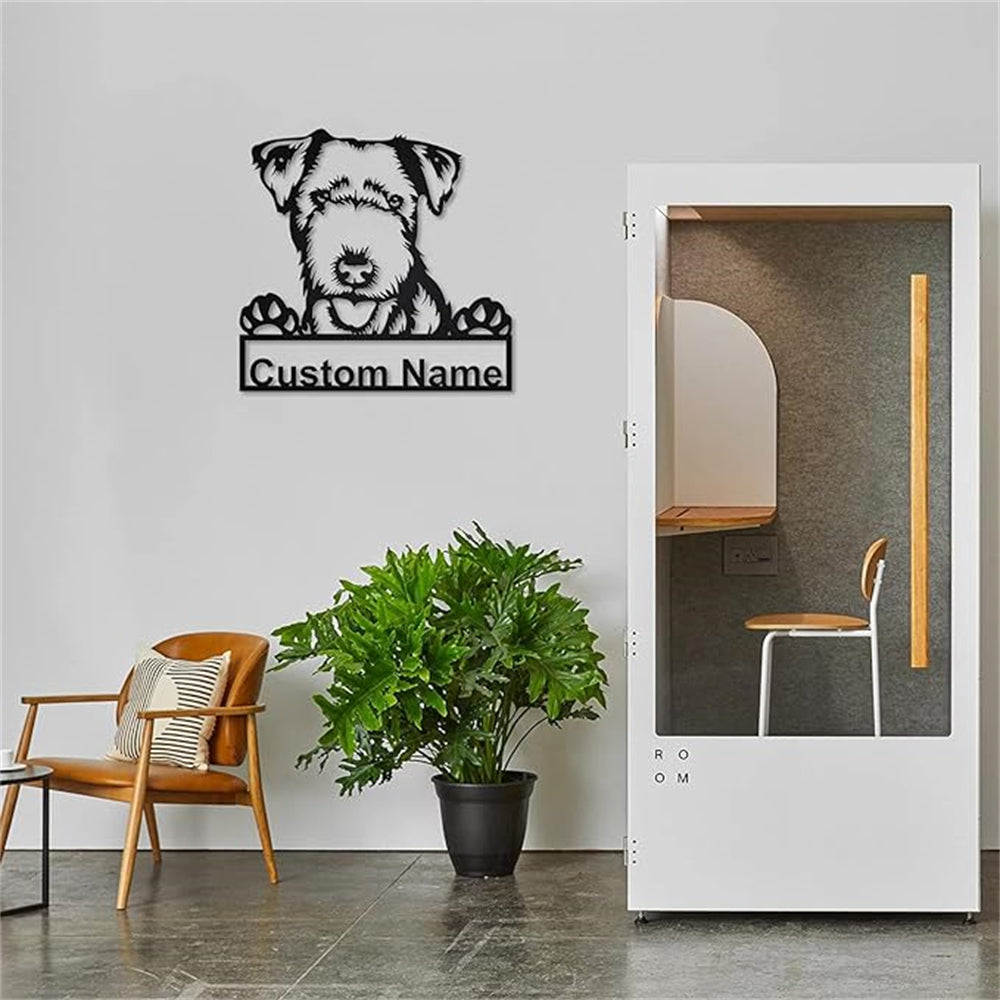 Personalisiert Lakeland Terrier Hund Metall Schild Kunst