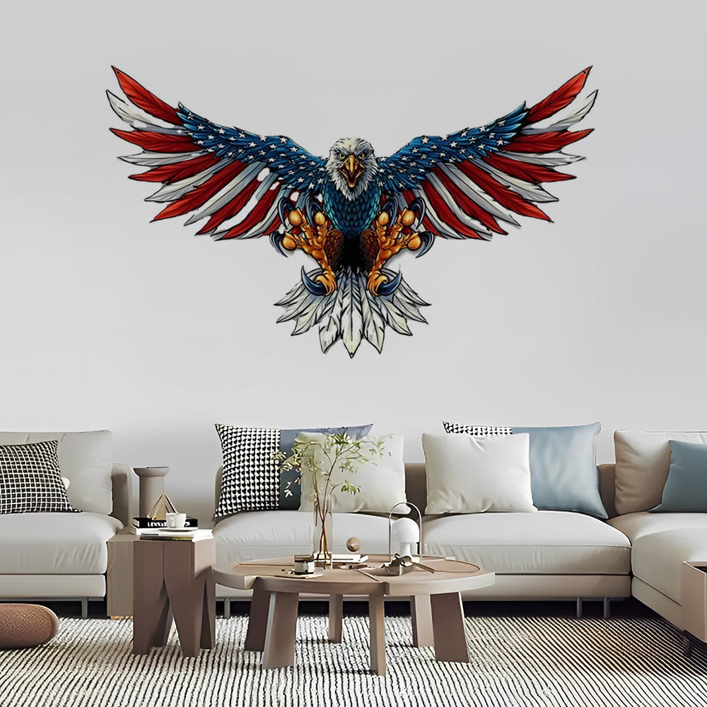 Fliegender Adler Metall Wandkunst