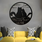 Katzen Freundschaft Metall Wandkunst