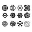12 Stile Mandala Metall Wandkunst