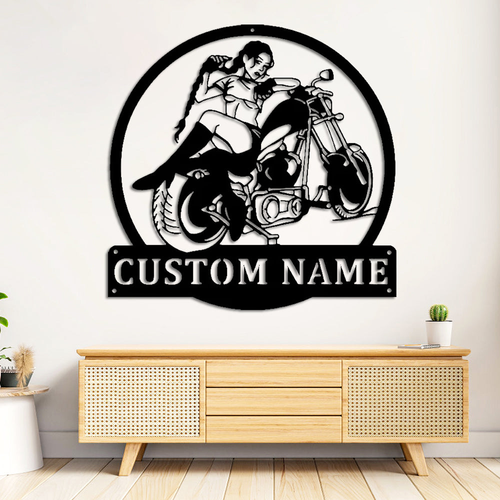 Motorrad Metall Wandkunst Individuell Name Metall Schild