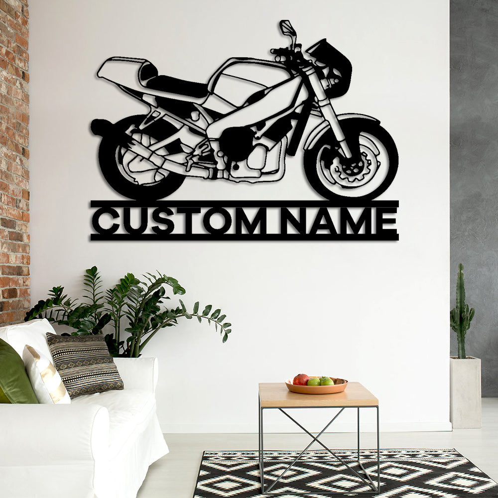 Motorrad Metall Wandkunst Individuell Name Metall Schild