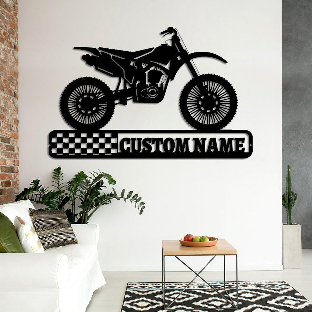 Motorrad Metall Wandkunst Individuell Name Metall Schild