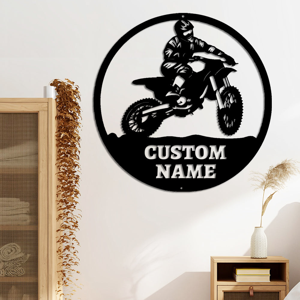 Motorrad Metall Wandkunst Individuell Name Metall Schild