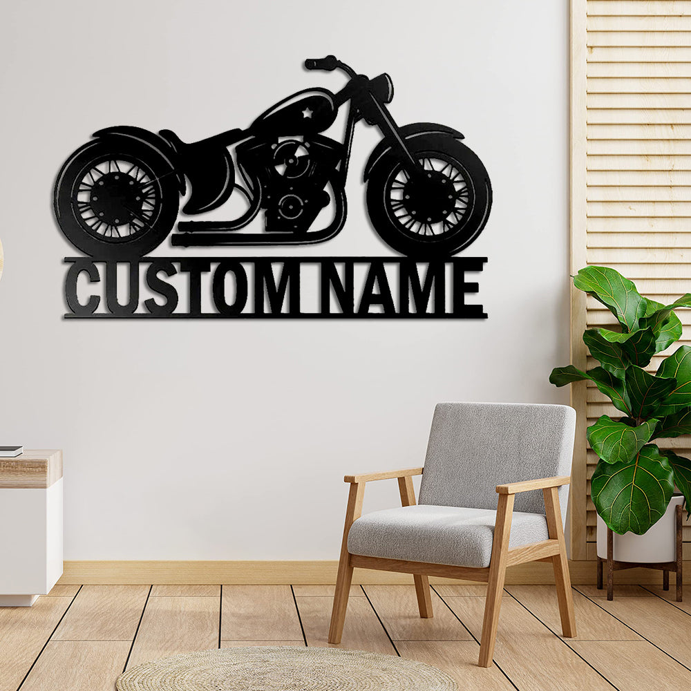 Motorrad Metall Wandkunst Individuell Name Metall Schild