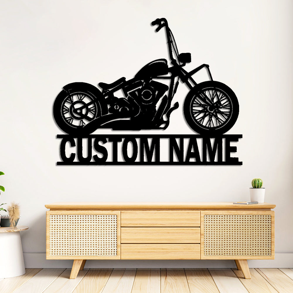 Motorrad Metall Wandkunst Individuell Name Metall Schild