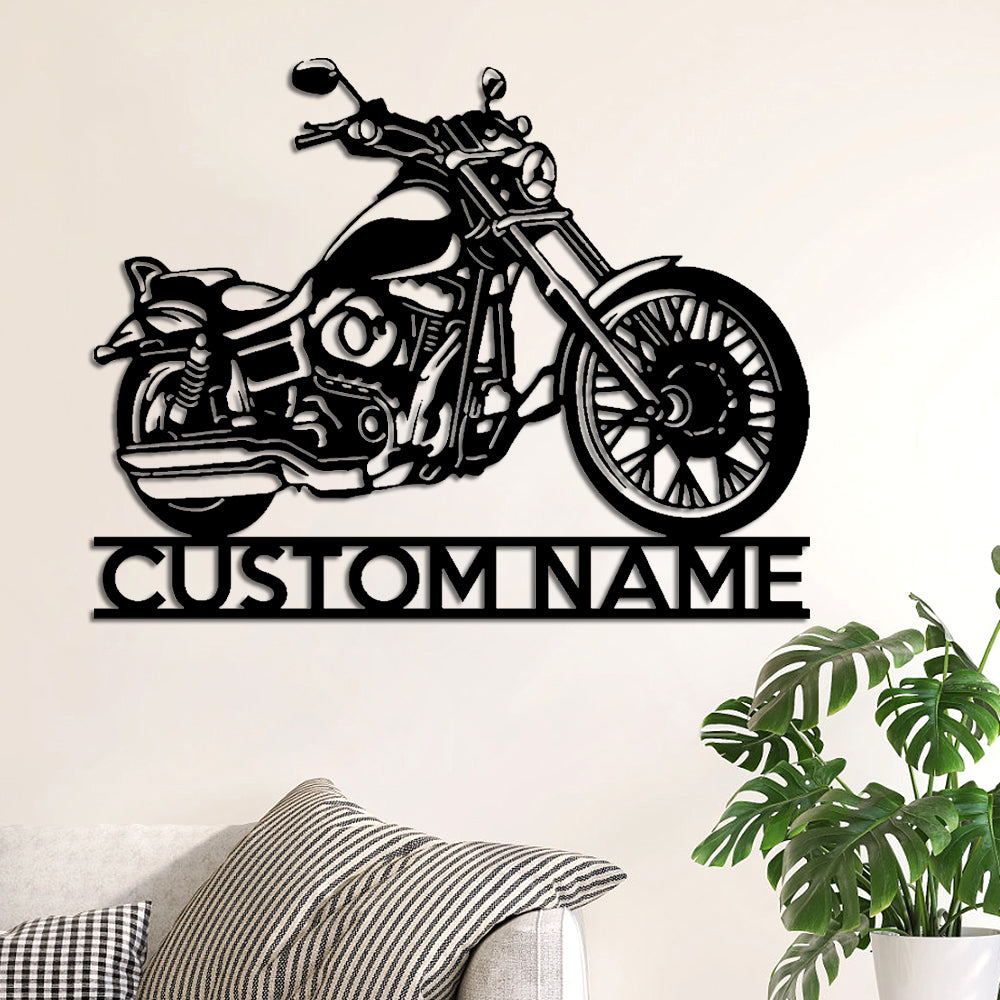 Motorrad Metall Wandkunst Individuell Name Metall Schild