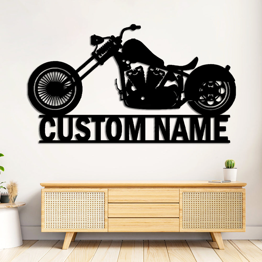 Motorrad Metall Wandkunst Individuell Name Metall Schild