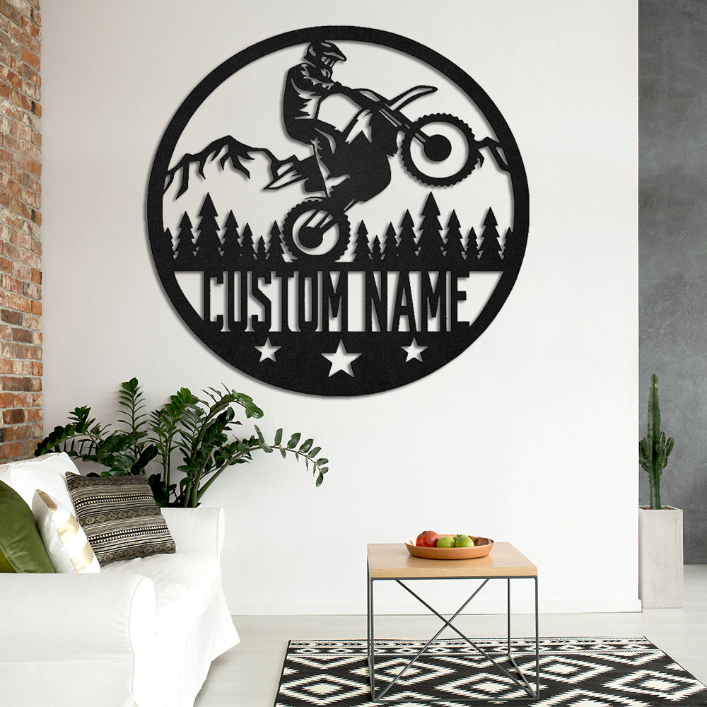 Biker Metall Wandkunst Individuell Name Metall Schild